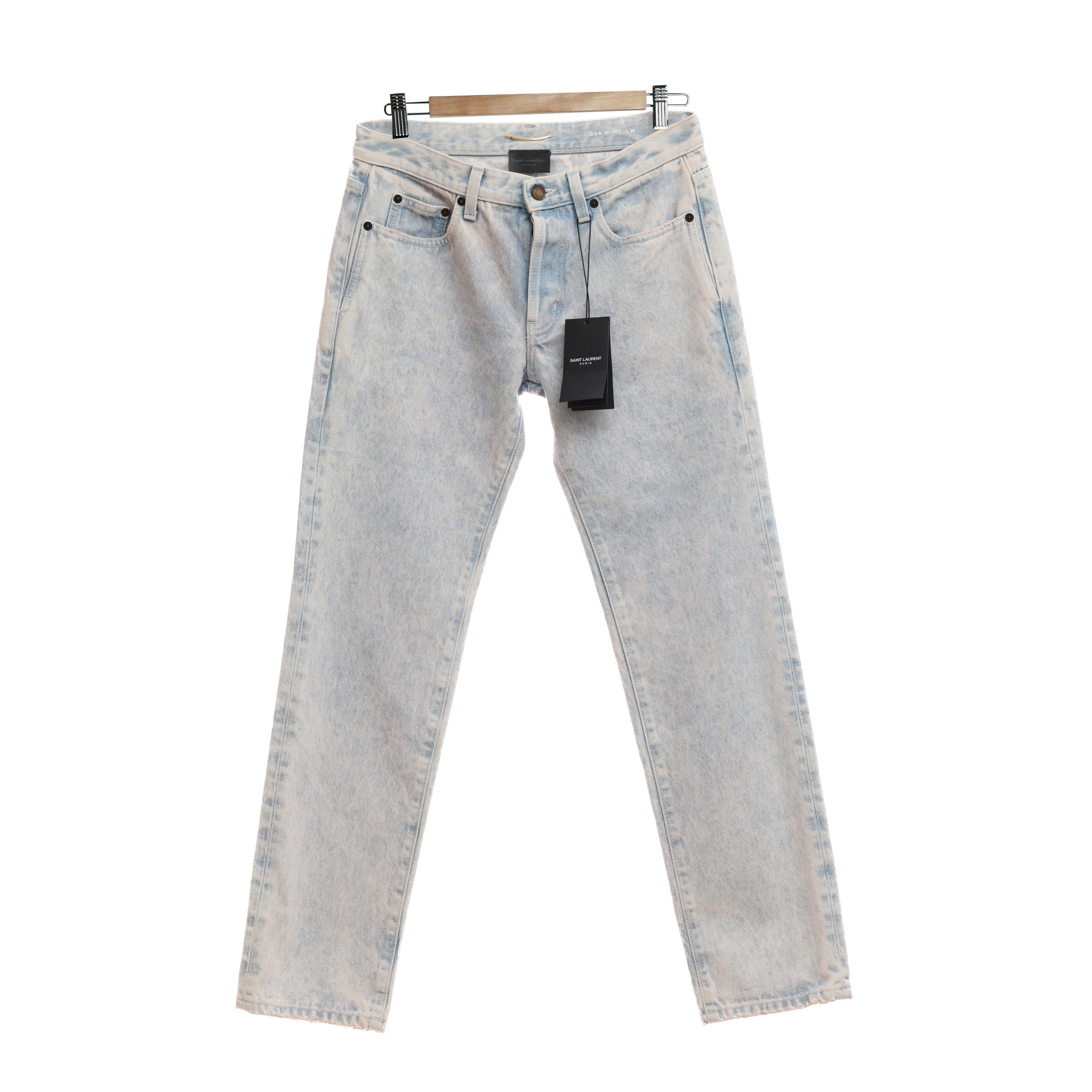 Джинсы YSL 27 светло-голубой деним с розовым оттенком