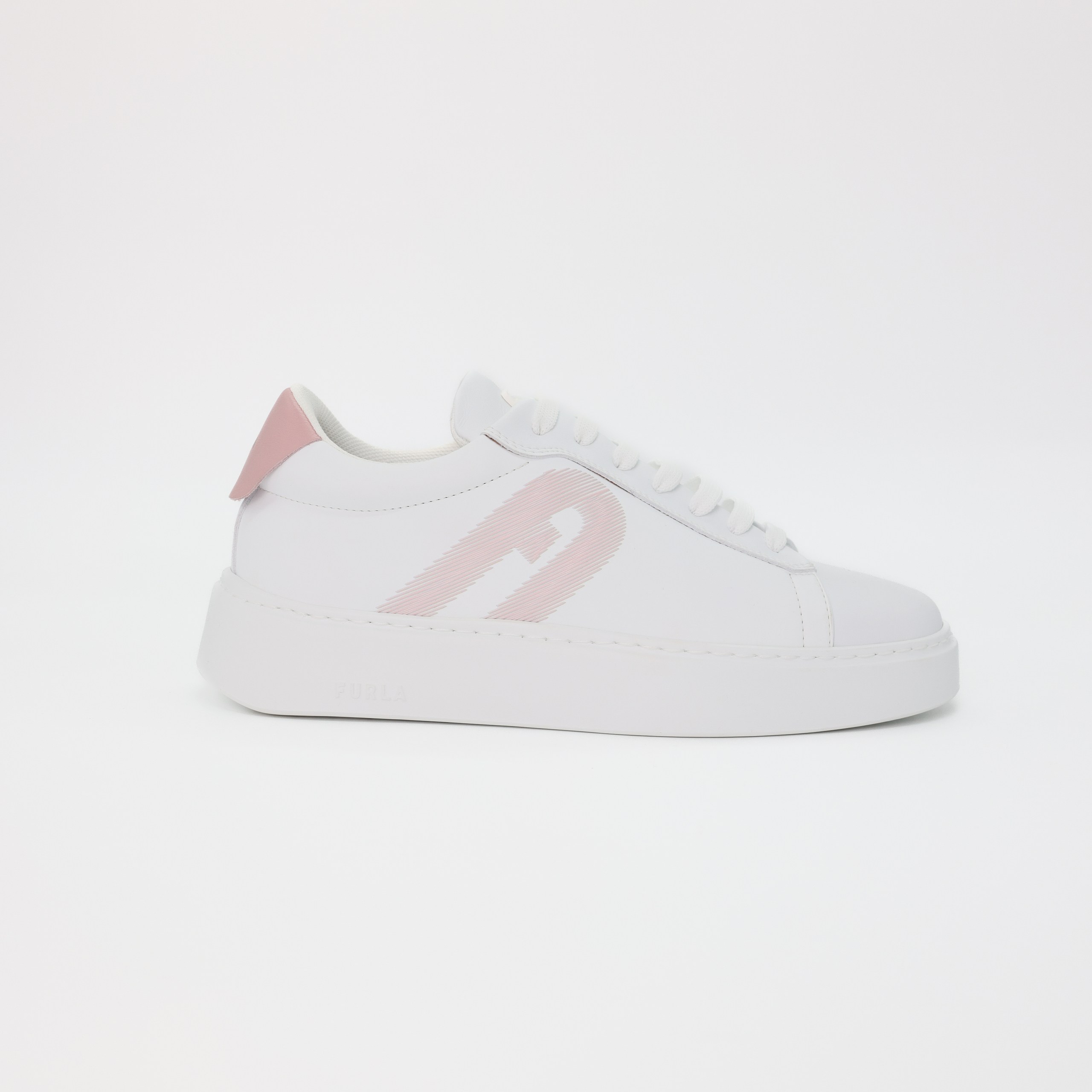 Кроссовки FURLA 37 Белый кожа розовая пятка и лого сбоку. Коробка