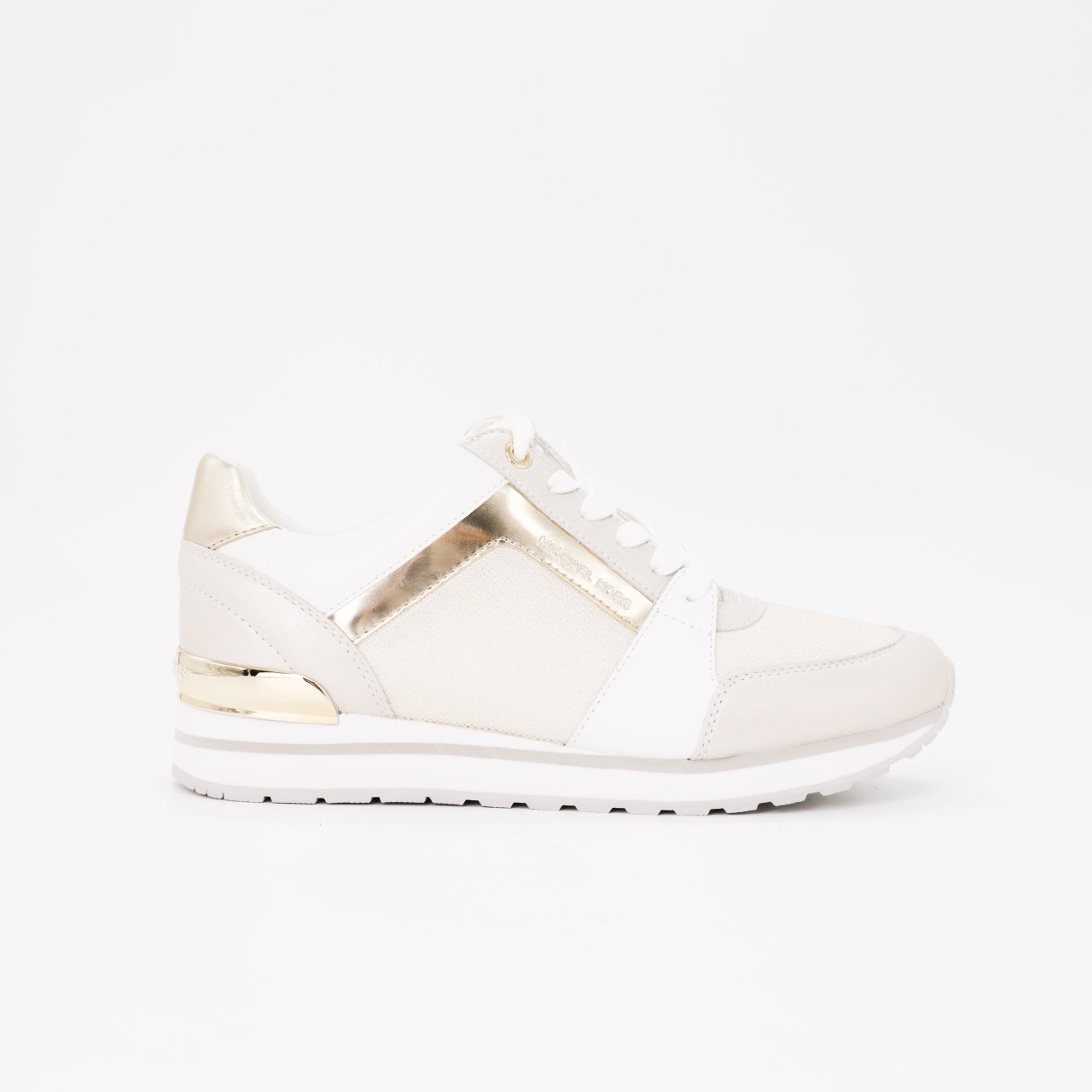 Кроссовки MICHAEL KORS 8,5 Бежевый кожа/сетка люрекс сетка,золотые вставки,шнуровка,коробка