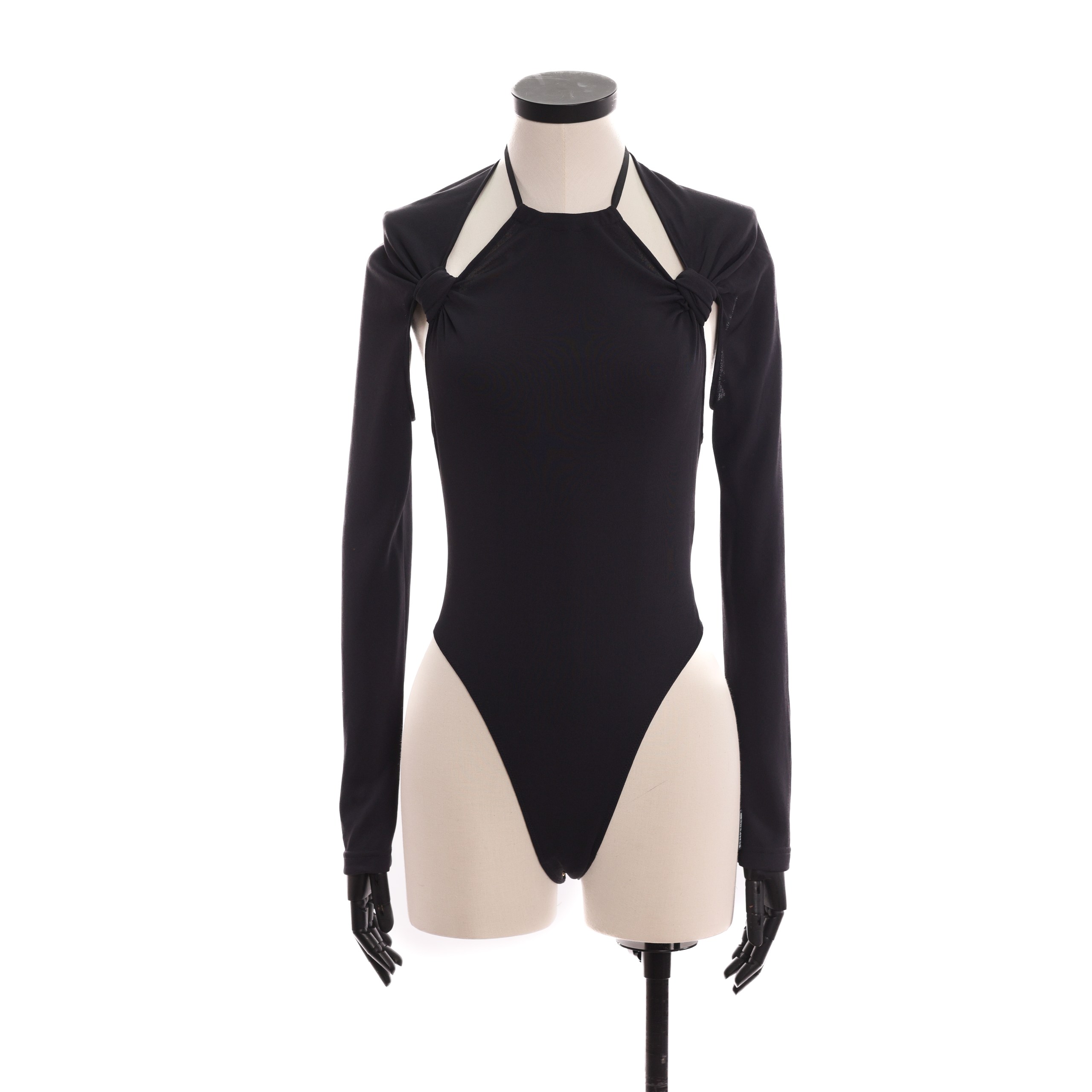 Боди JACQUEMUS 36 Темно Синий DARK NAVY вискоза полупрозрачный,открытая спина