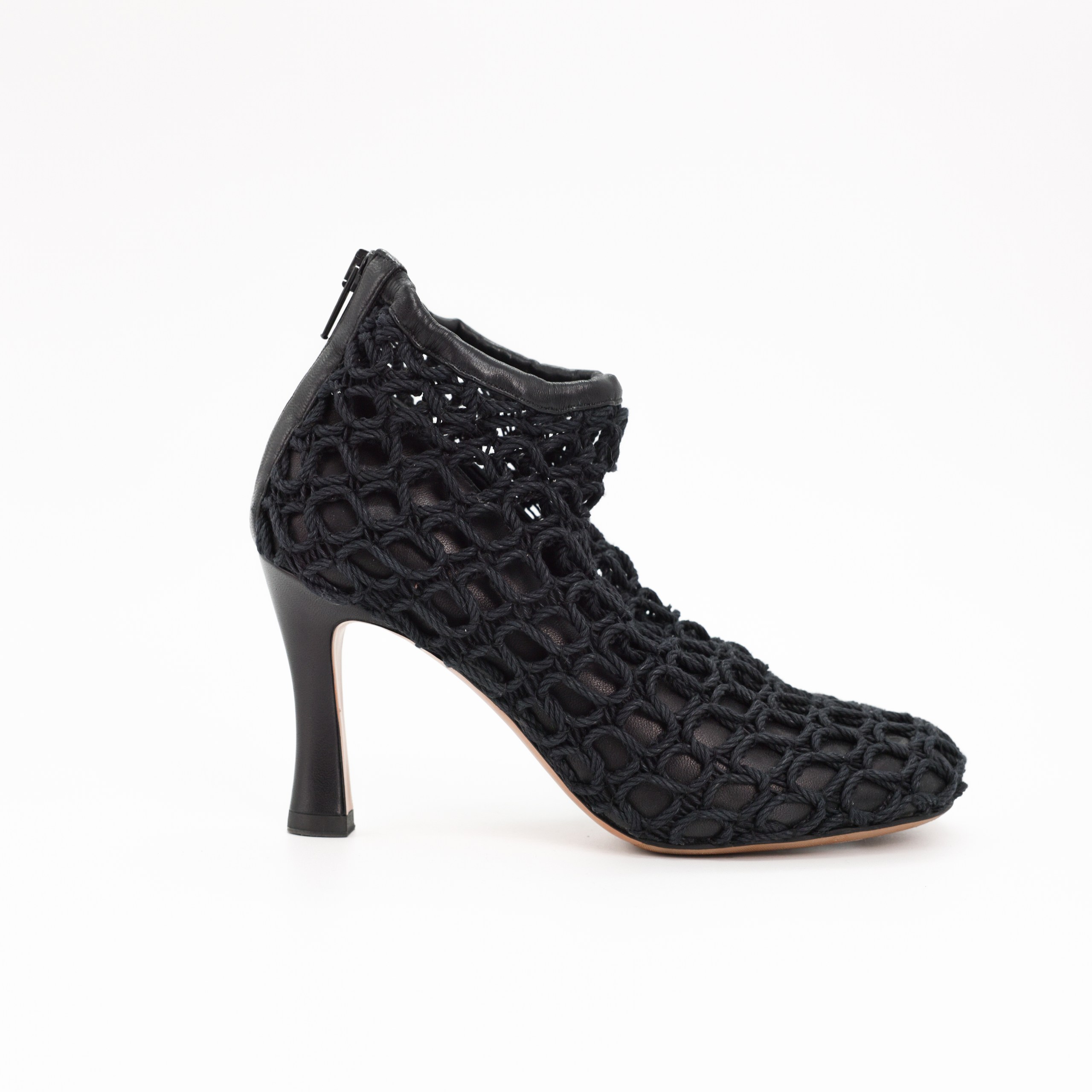 Ботинки CELINE 36 Черный кожа/текстиль сетка снаружи,кожа внутри,зиппер по пятке,коробка,8,5см