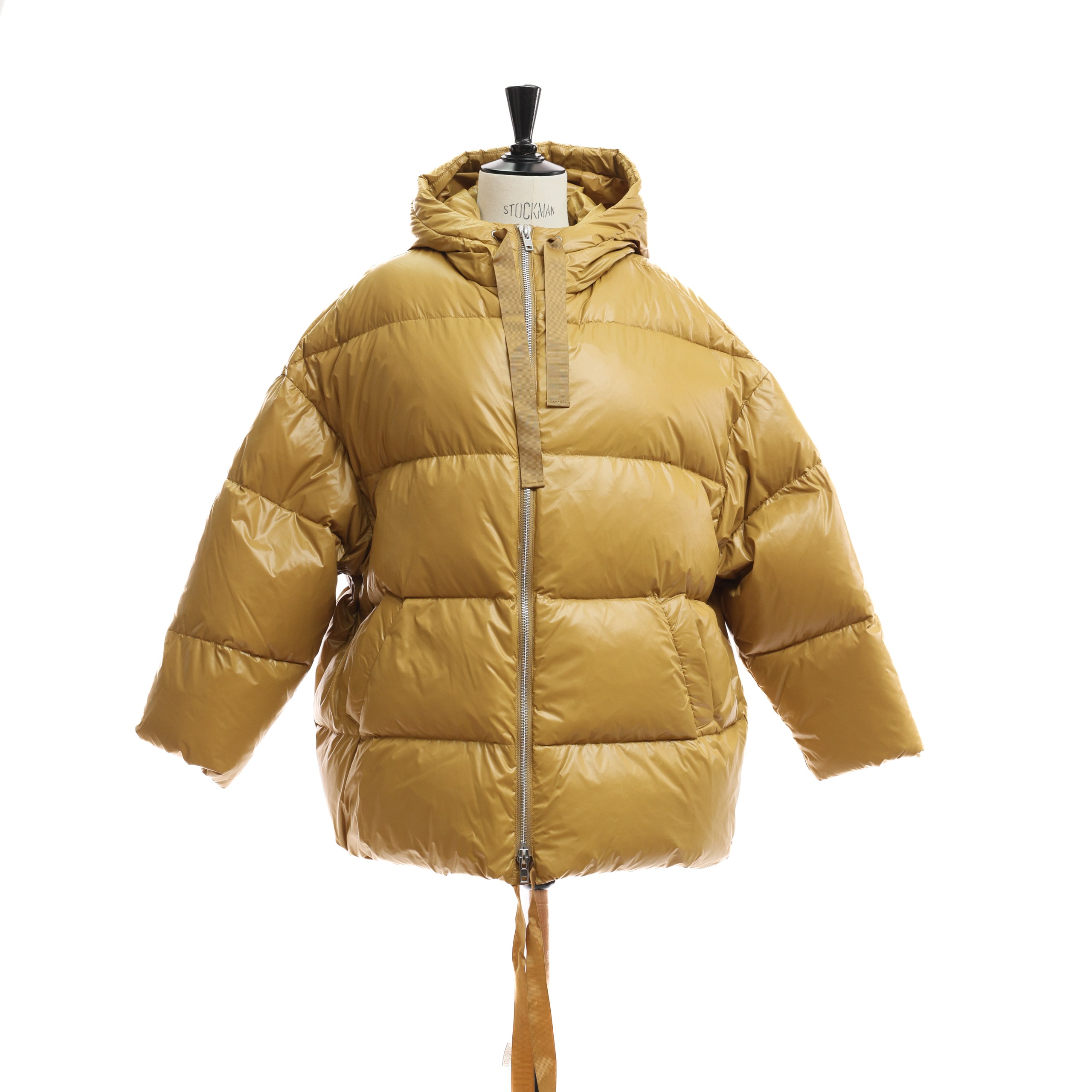 Куртка STAND STUDIO 38 горчичный балонь дутик,капюшон на кулиске,зиппер
