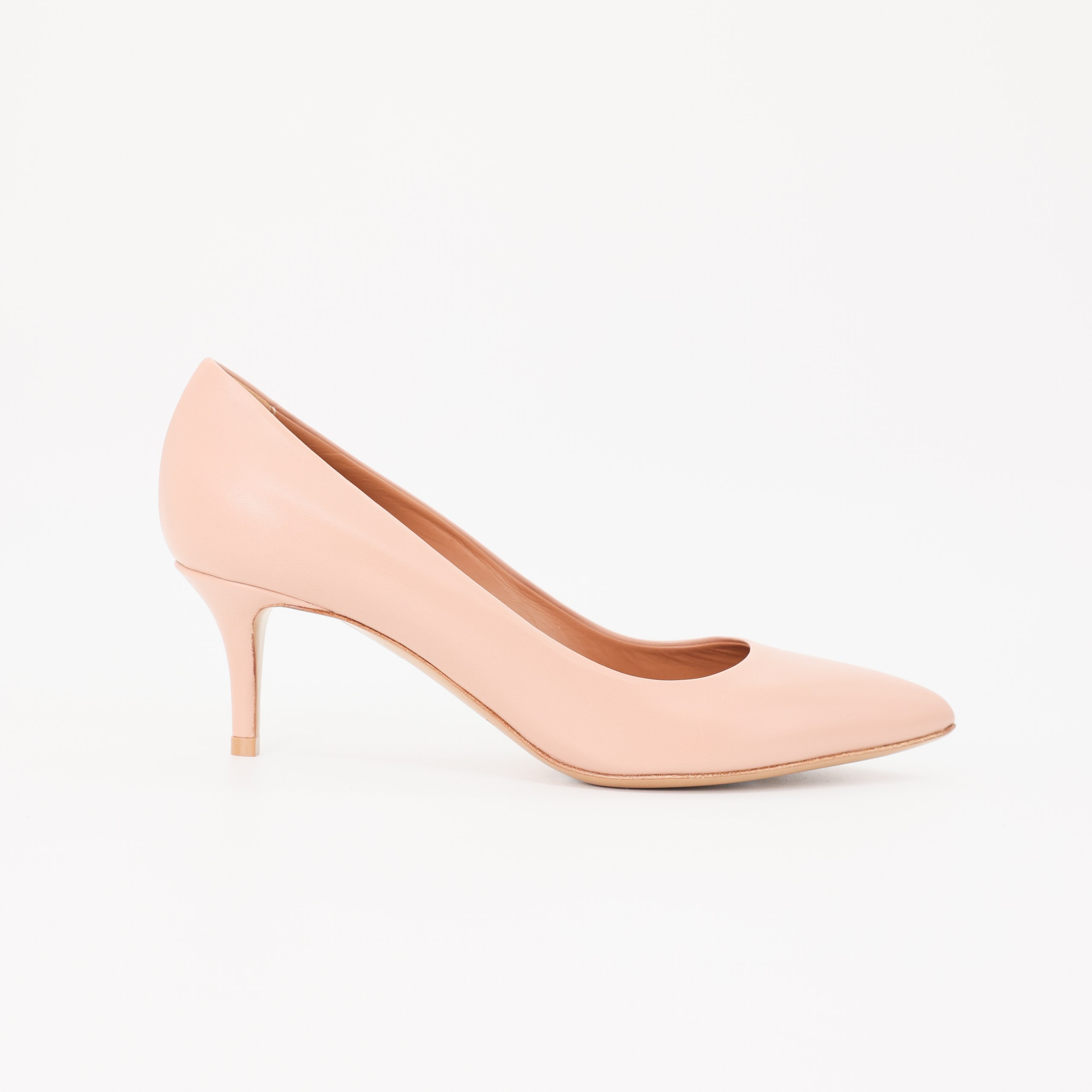 Туфли EMPORIO ARMANI 38 пыльно-розовый кожа лодочка на каблучке 6см,коробка