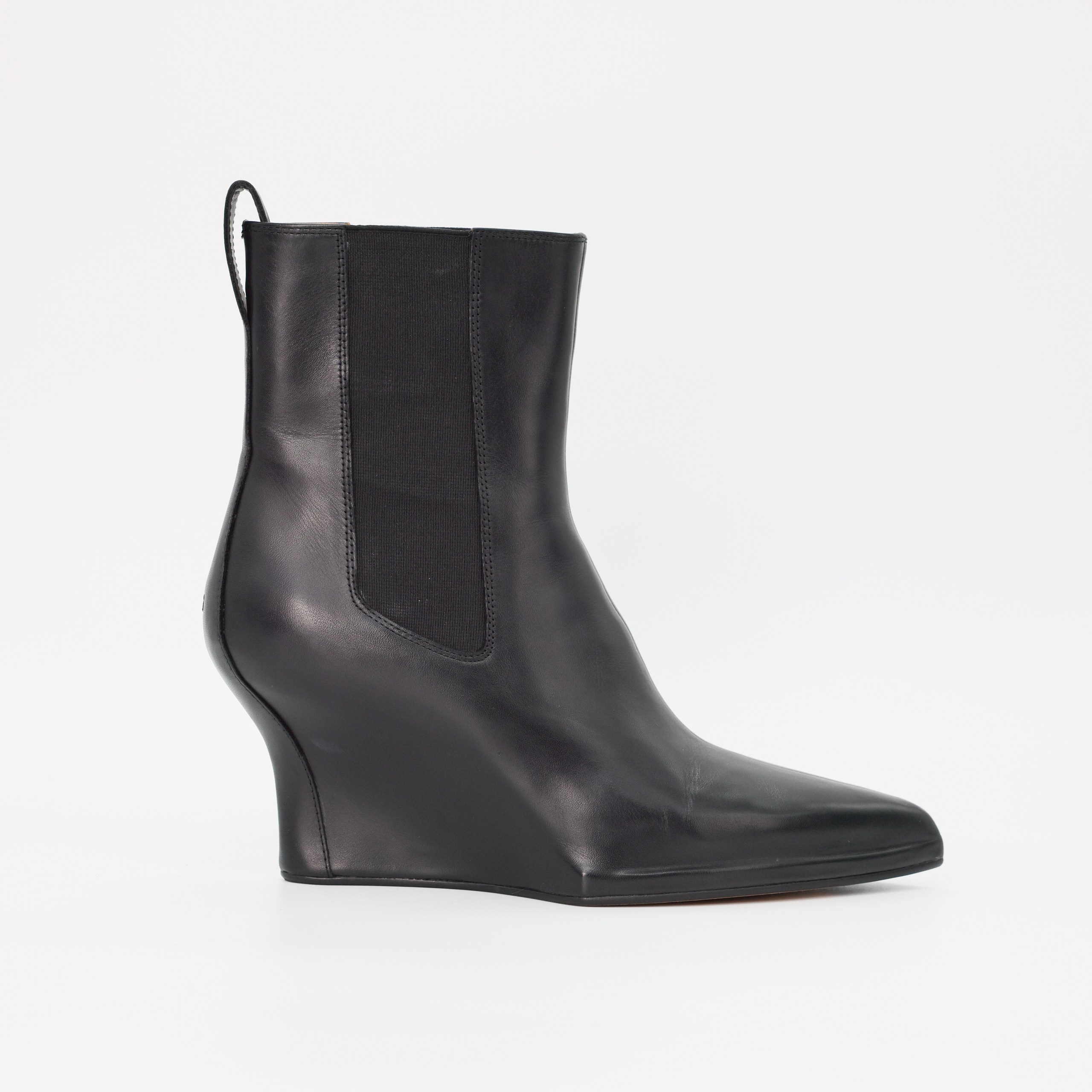 Полусапоги RAG & BONE 38.5 Черный кожа острый нос, танкетка, резинки по бокам. Коробка