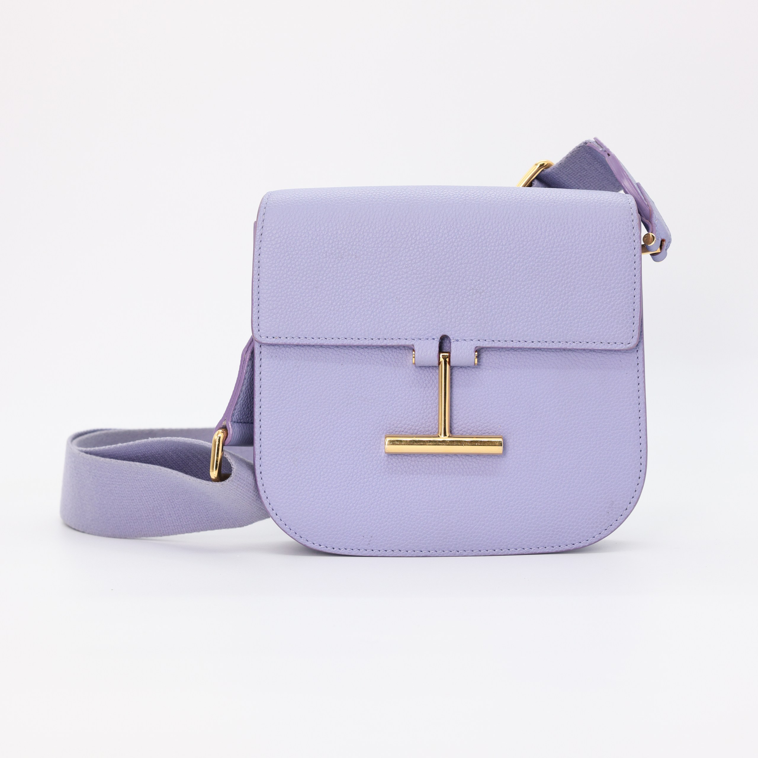 Сумка Tom Ford лавандовая кожа, текстильный ремень//