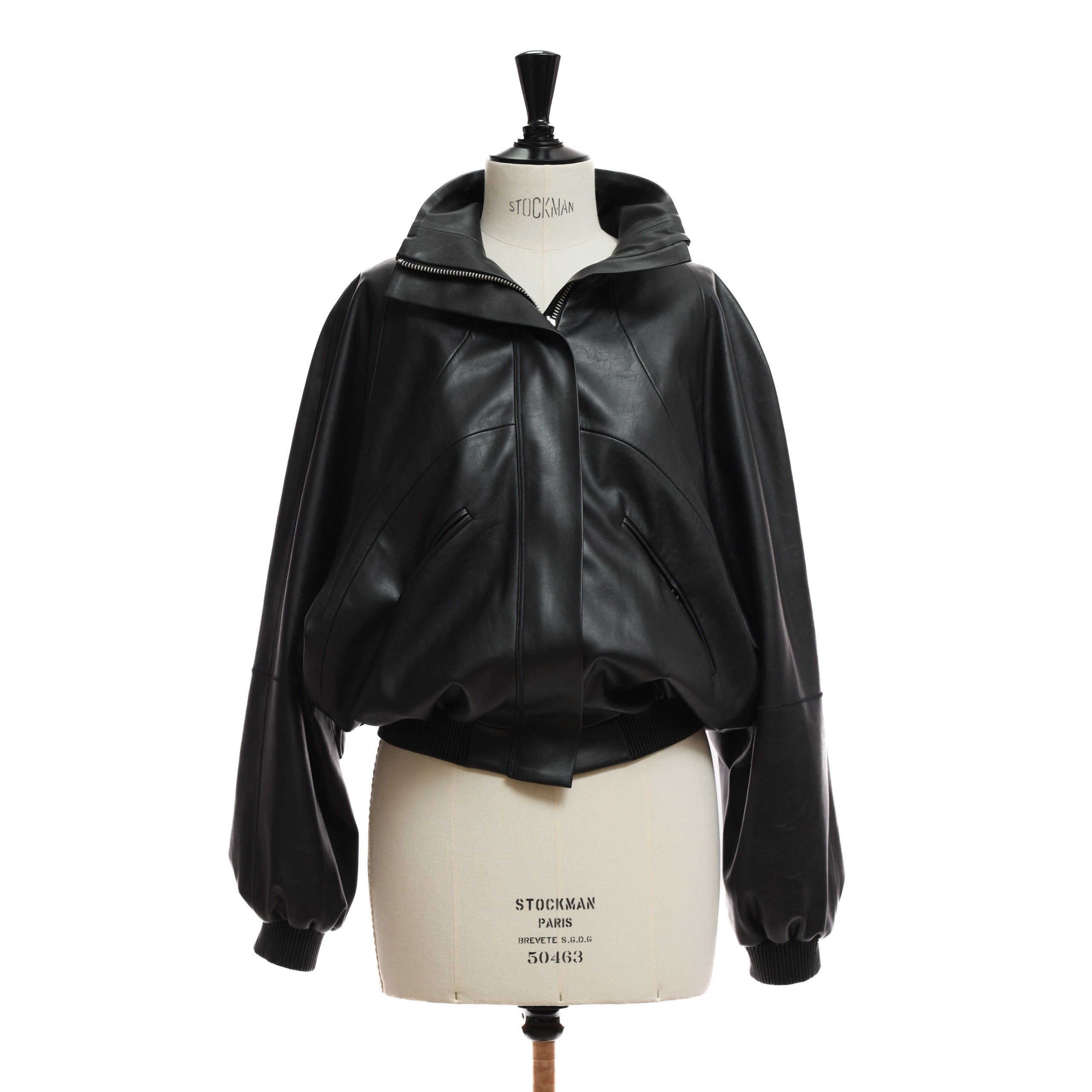 Куртка GUDU S Черный кожа резинки по краям,зиппер,карманан на пуговке