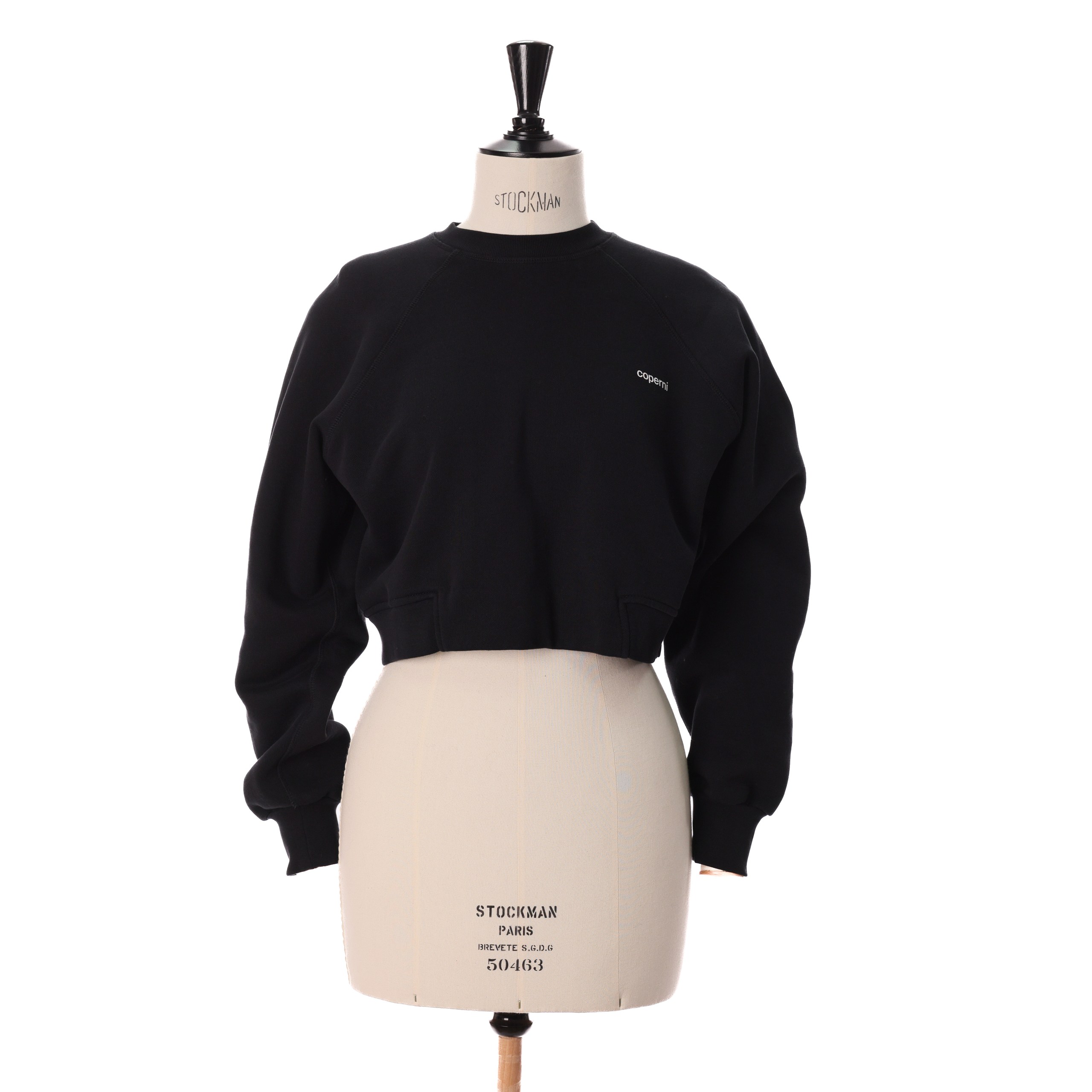 Свитшот COPERNI S Черный  укороченный,на резинке по краям на боках