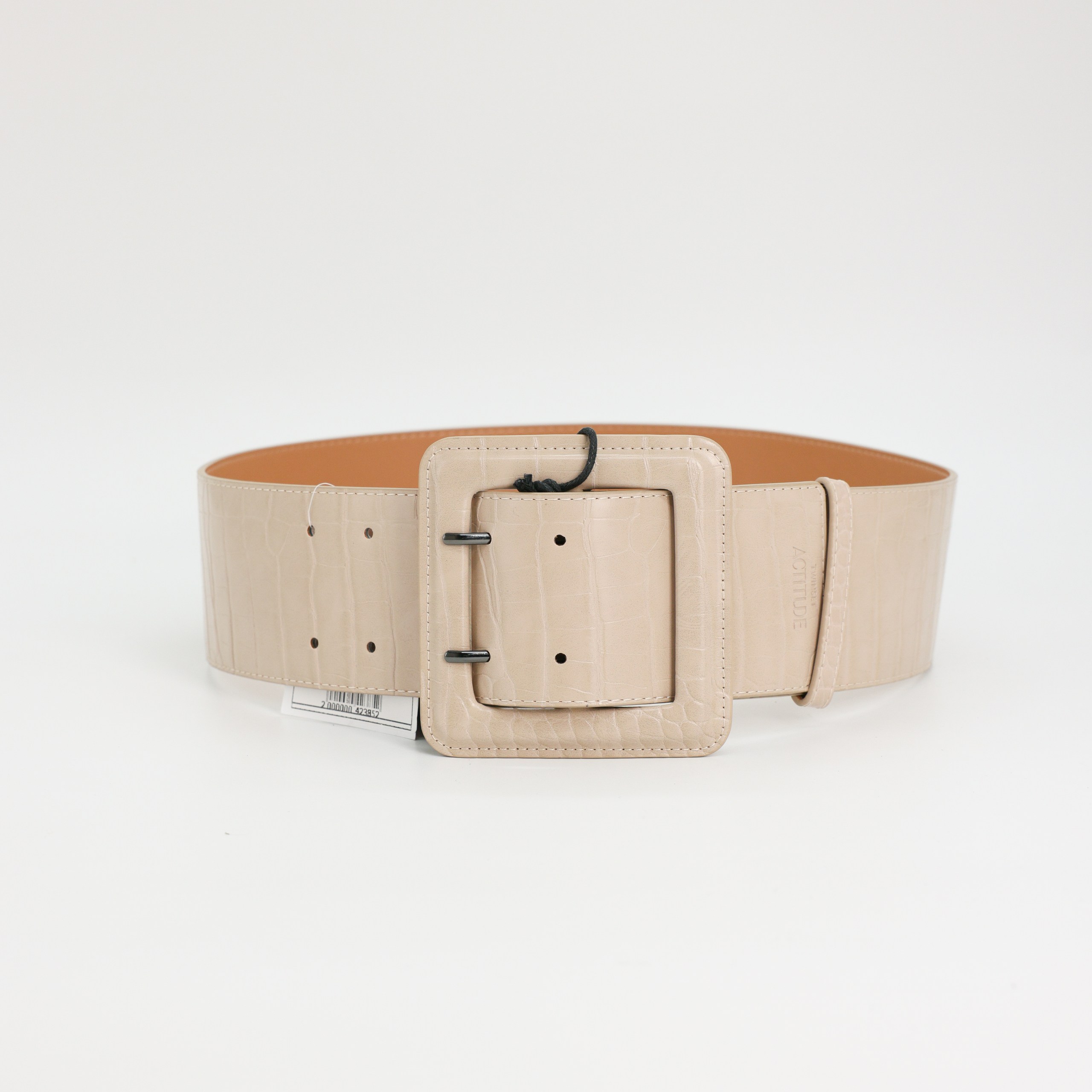 Ремень Twinset L бежевый, имитация кроко