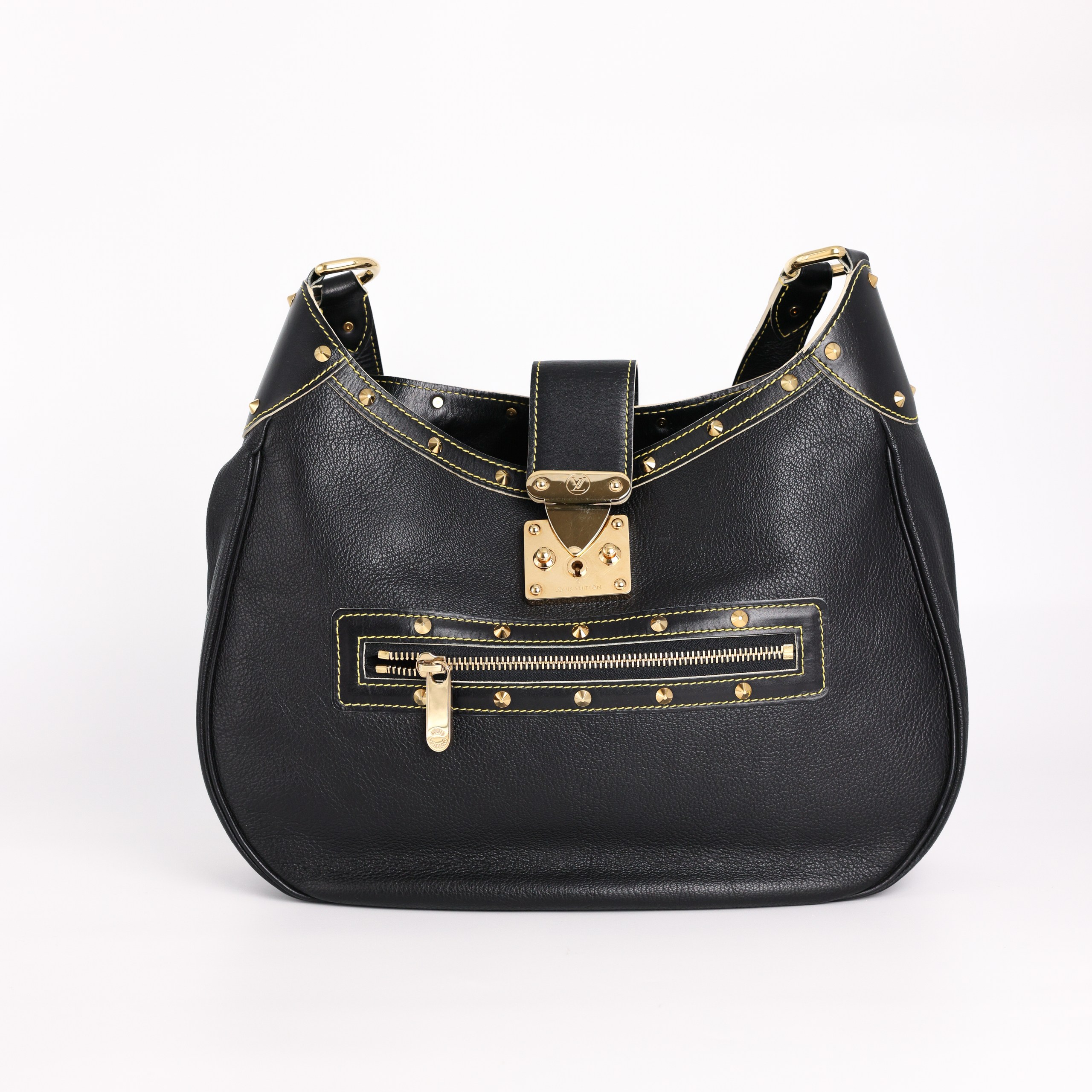 Сумка LOUIS VUITTON Middle Черный кожа Suhali L"Affriolant с золотистой фурнитурой,пыльник