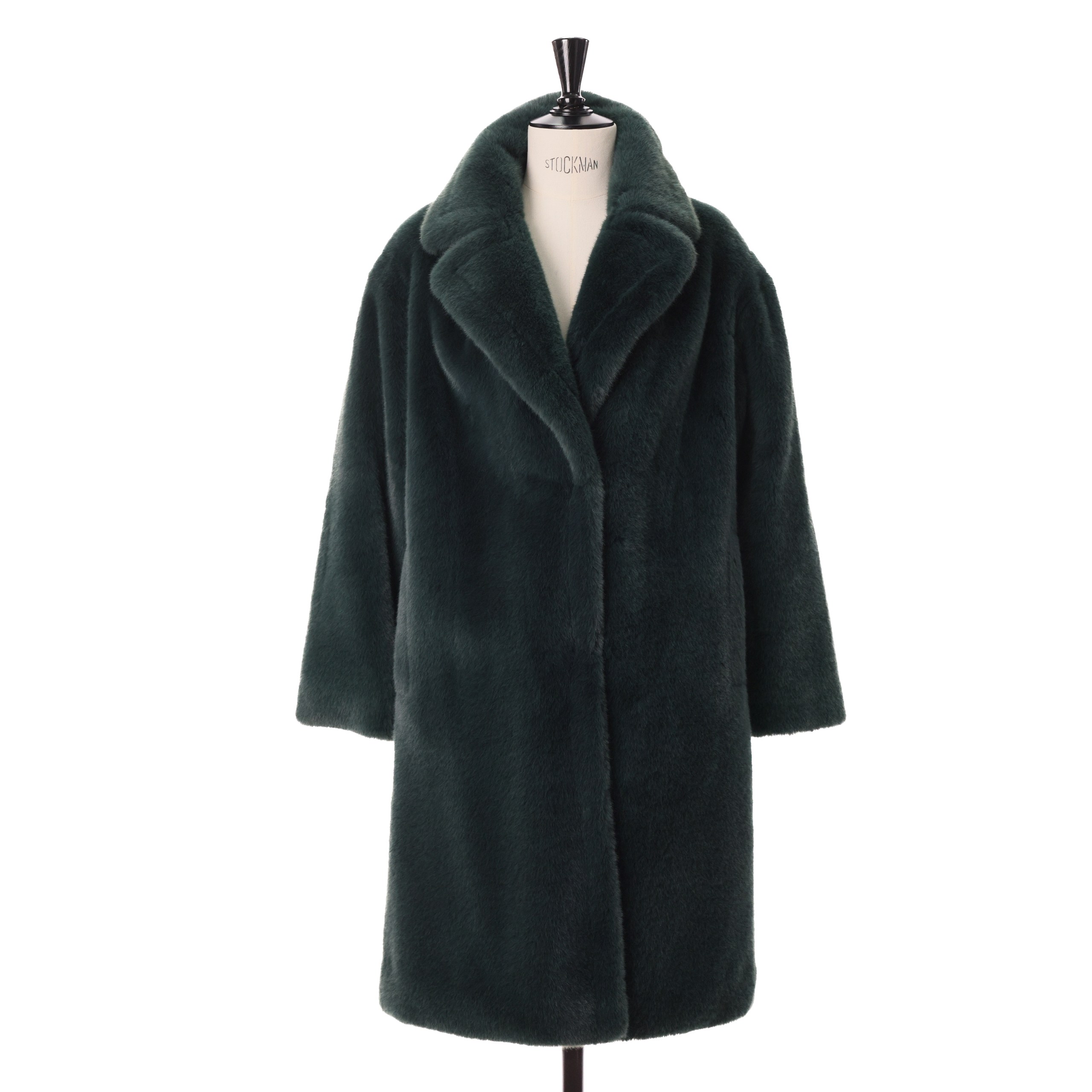 Шуба STAND STUDIO S бирюзовый экомех