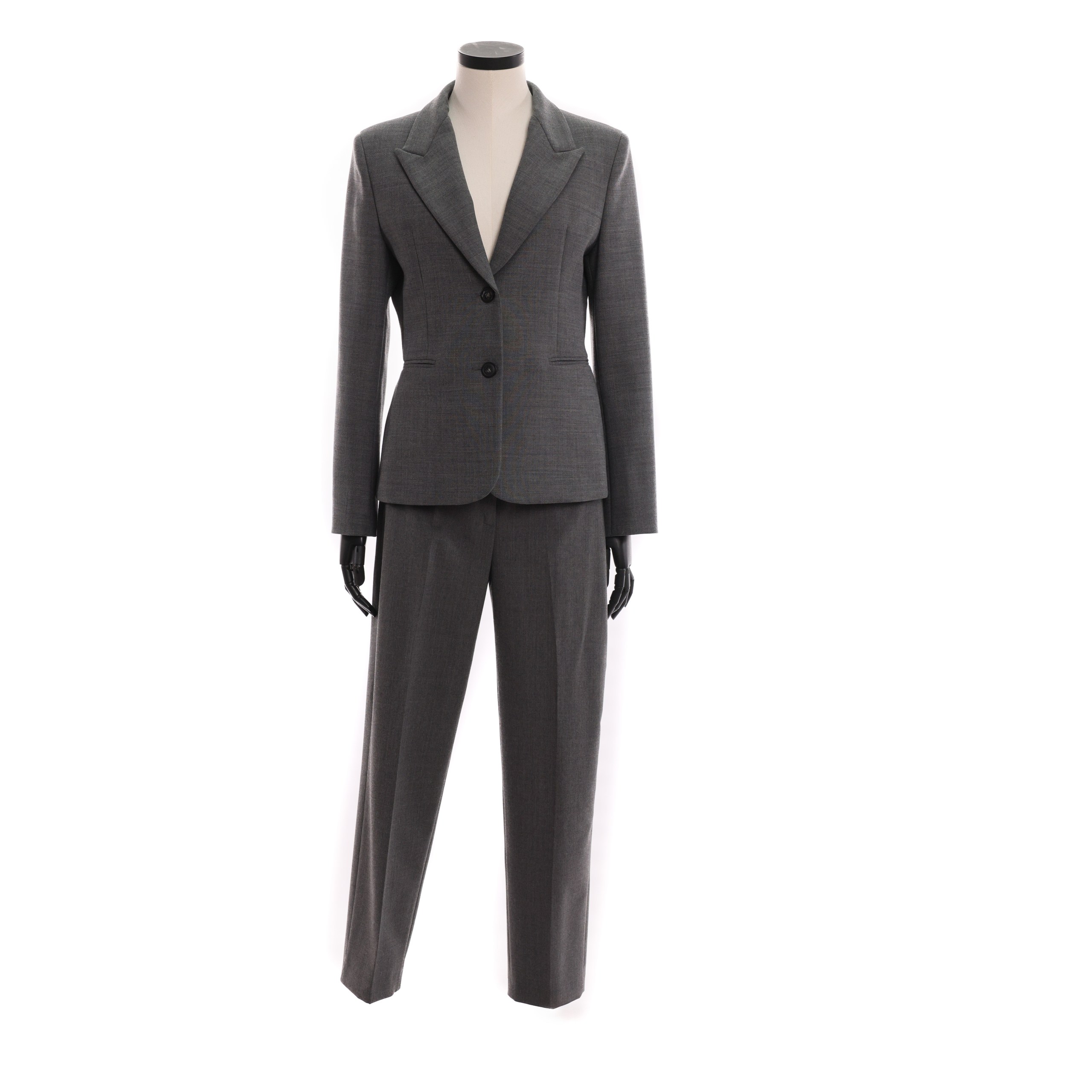 Костюм SEVENTY M серый шерсть прямой крой,прорезные карманы,на пуговицах